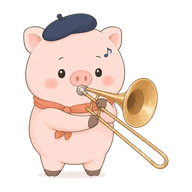 トロンボーンを演奏するスイブー(楽器別ワンポイント)